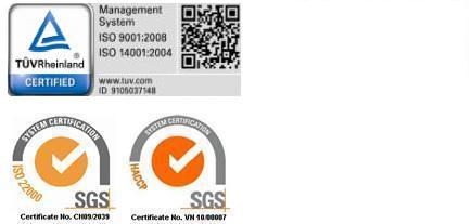 Certifiication of Vietnam fatory