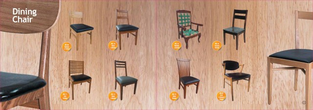 Wooden tables and chairs