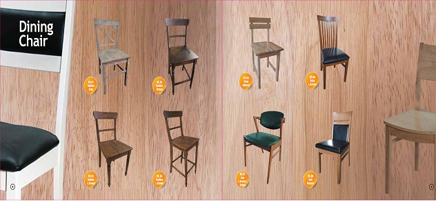 Wooden tables and chairs