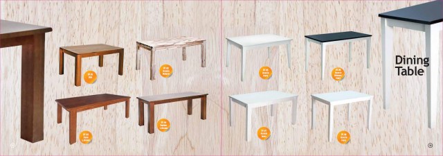 Wooden tables and chairs