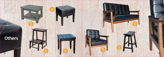 Wooden tables and chairs