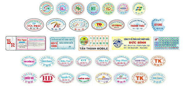 Warranty label printing