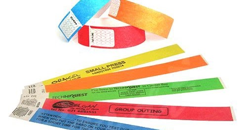 Roll of paper wristbands for children