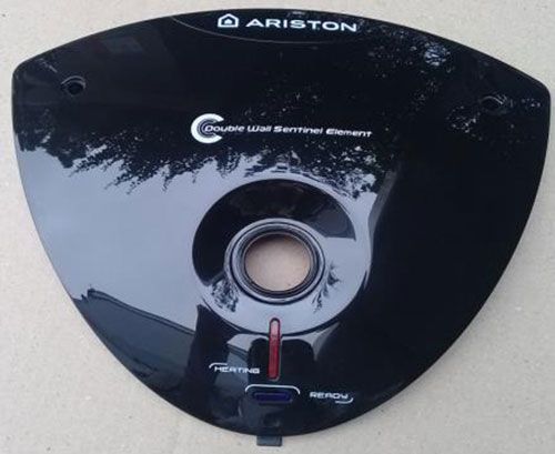 Processing plastic parts of water heater