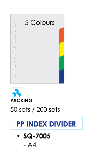 5-color index divider A4 SQ-7005