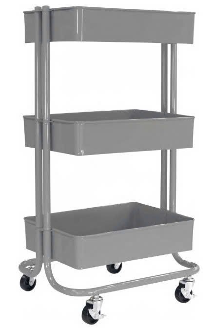 3 Tier Multi Purpose Steel Frame Utility Cart