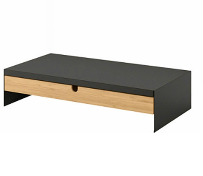 Metal And Wood Tv Stand With Drawer
