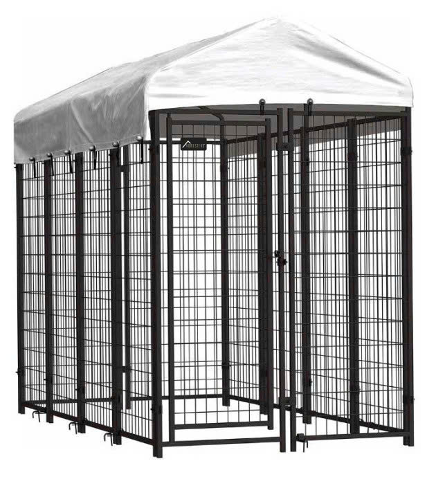 Metal Wire Pet Kennel With Roof