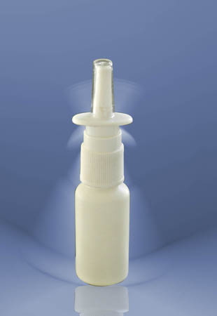 Plastic nasal spray bottle