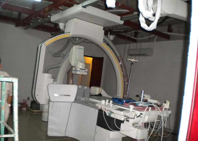 Inspection of angiography machine