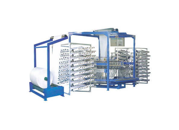 Sack weaving machine
