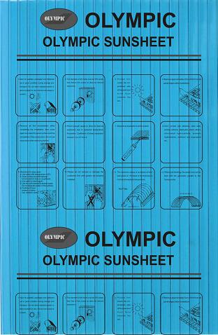 Blue Olympic smart roofing sheet