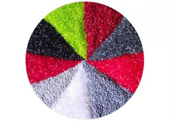 Colored plastic beads