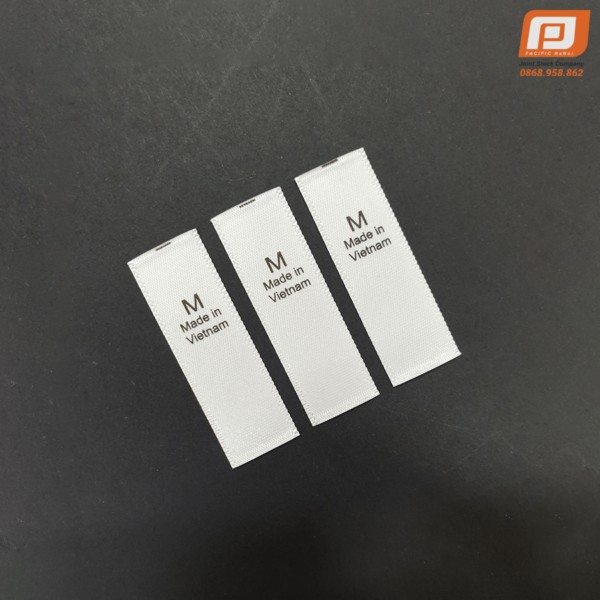 Size printed label