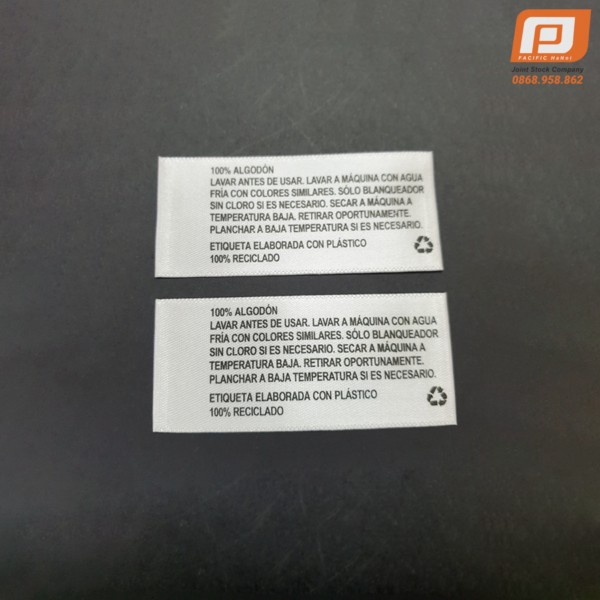 Algodon printed material label
