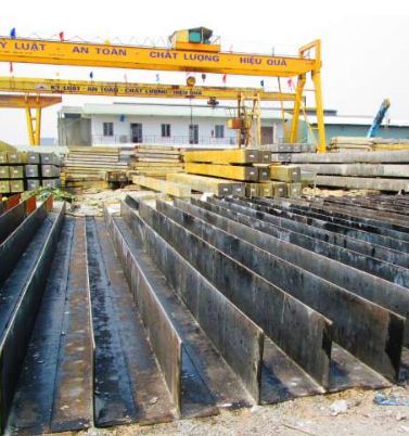 Precast square concrete piles