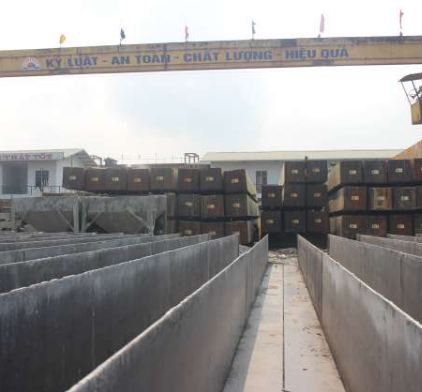 Precast square concrete piles
