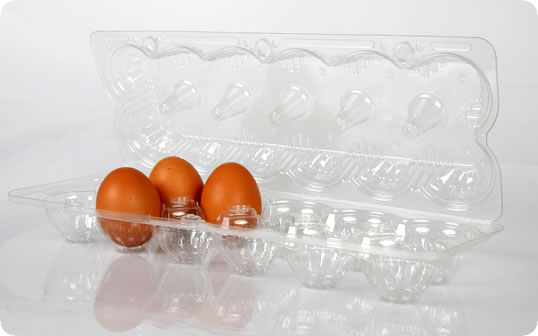 Plastic egg trays