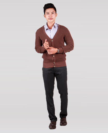 Brown mens wool jacket
