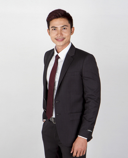 Dark blue suit