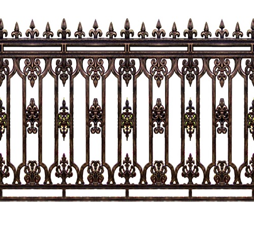 Cast aluminum fence