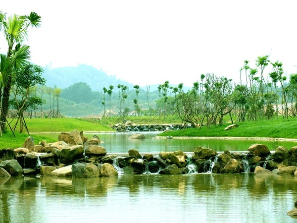 Villa landscaping and construction