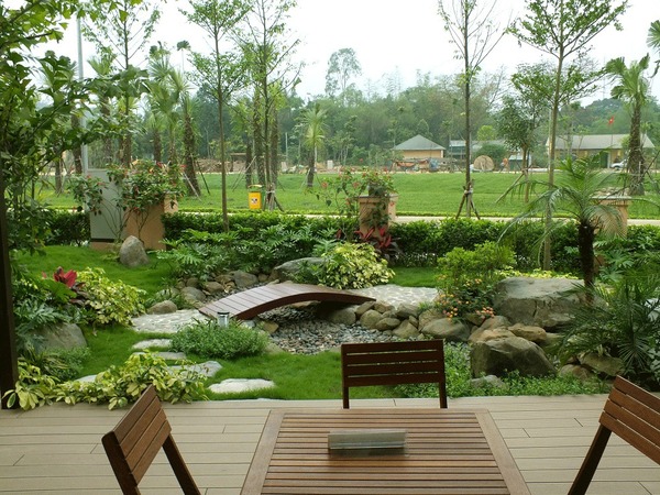 Villa landscaping and construction