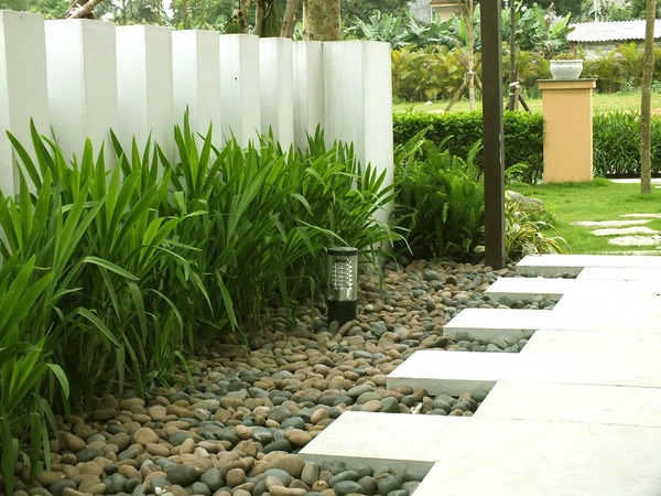 Villa landscaping and construction