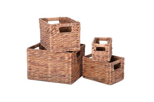 Set of 4 baskets of water hyacinth