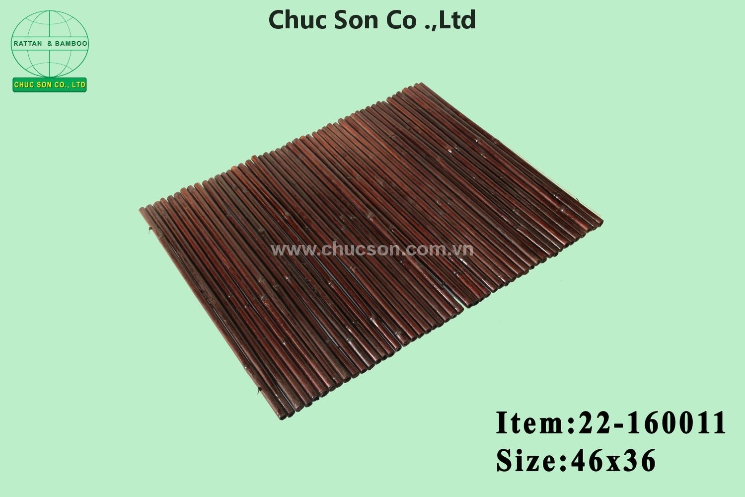 Brown bamboo mat
