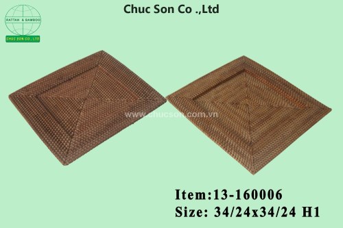 Rectangular rattan plate