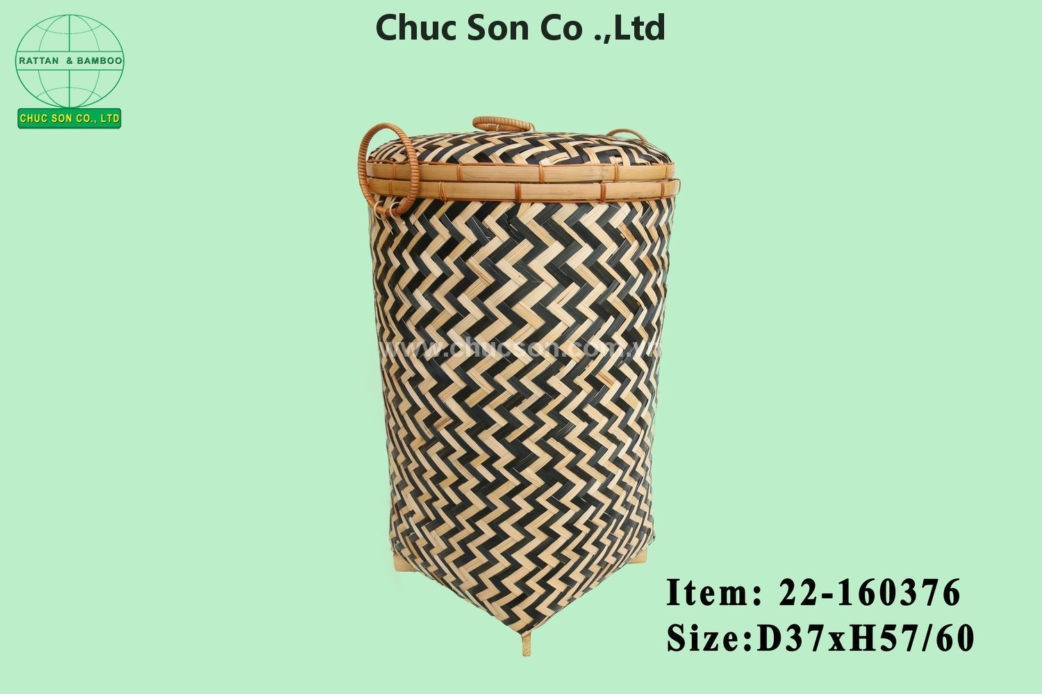 Bamboo laundry basket