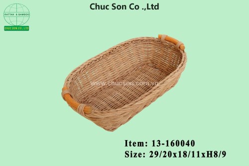 Knitted rattan basket