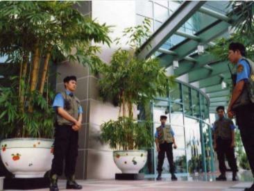Security guard service for static target