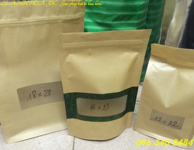 Kraft zipper bag