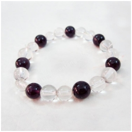 White-purple amethyst bracelet