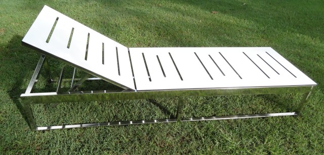 Stainless steel outdoor recliner