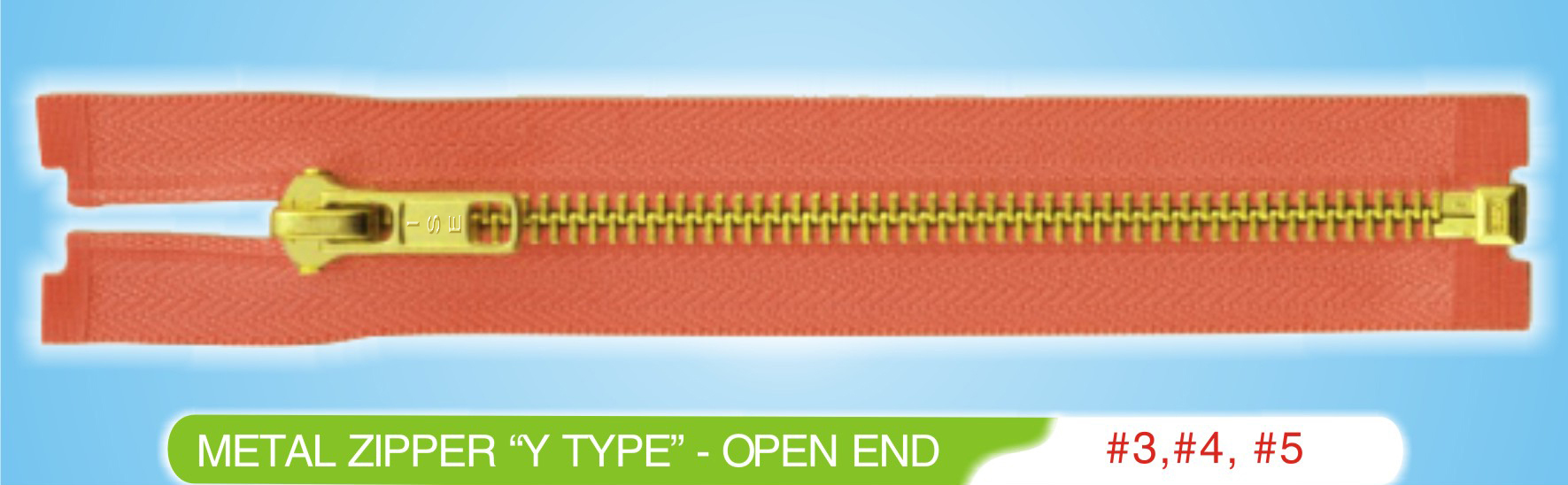 Metal zipper