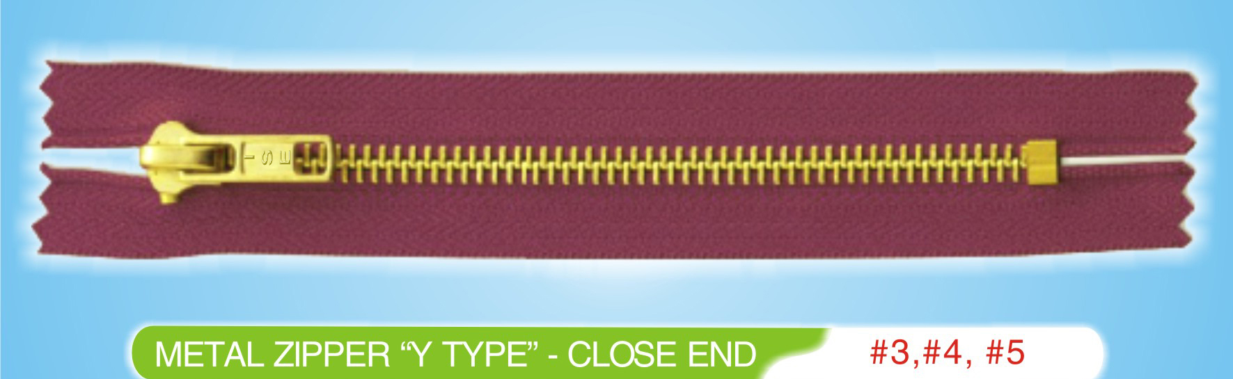 Metal zipper