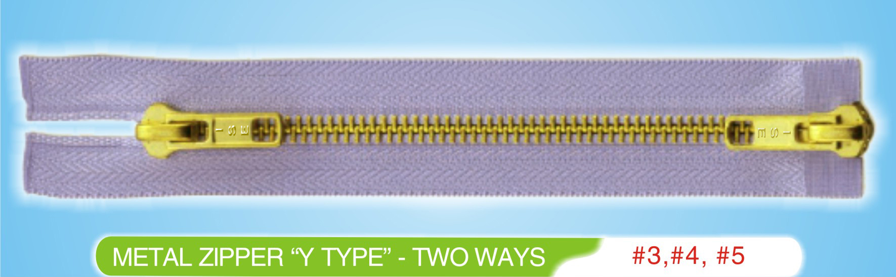 Metal zipper