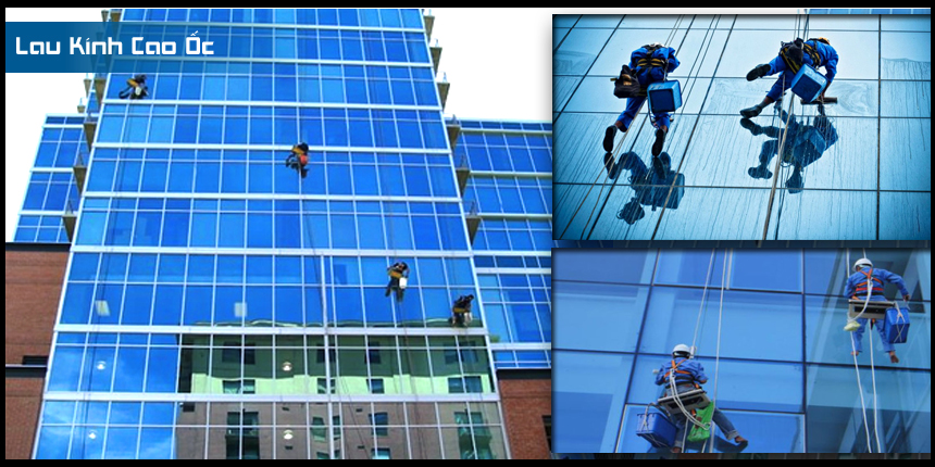Building glass cleaning service