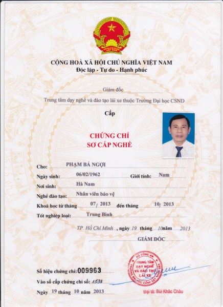 Certification