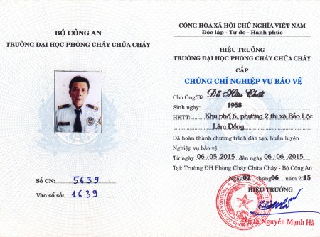Certification