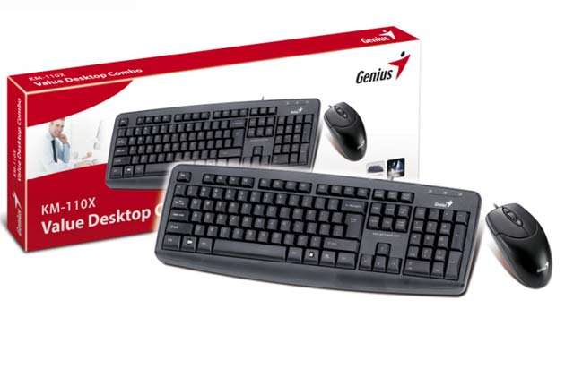 Genius KM-110X wired keyboard and mouse combo