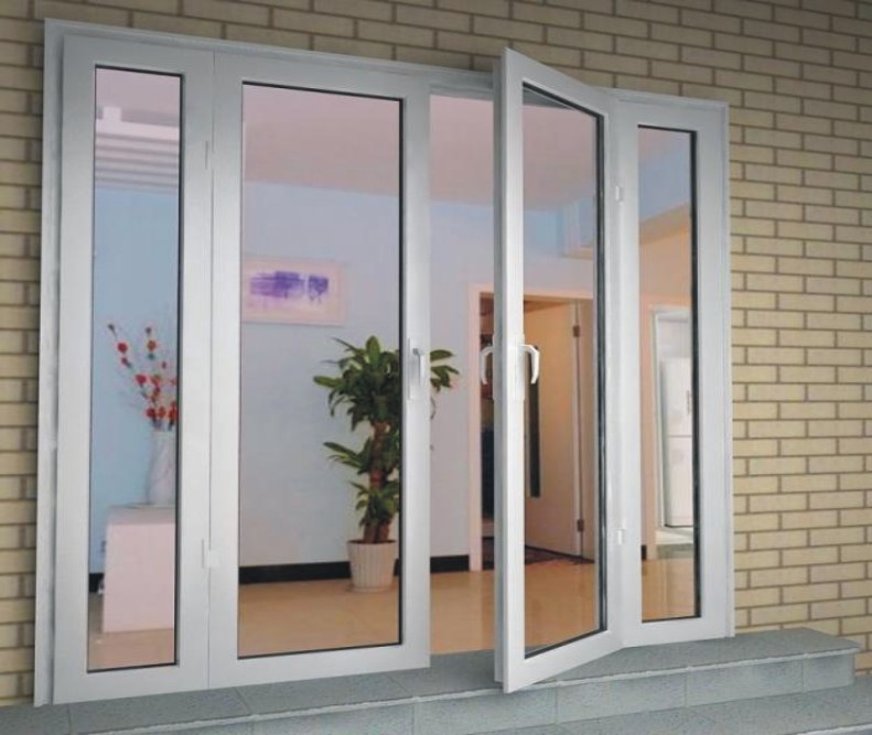 Aluminum glass door