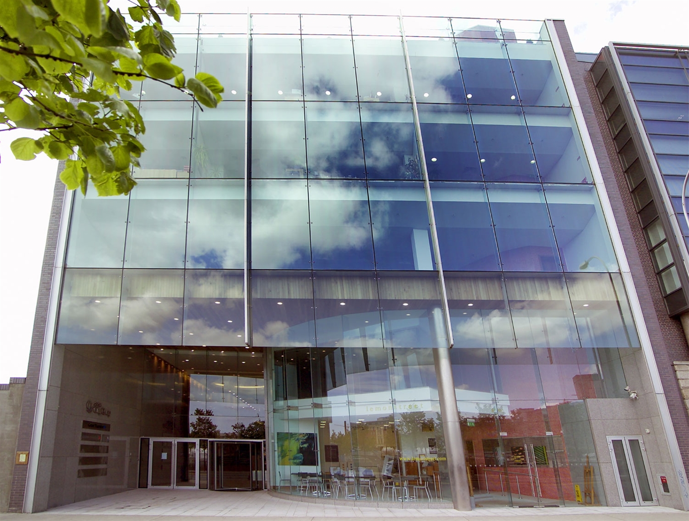 Aluminum glass door