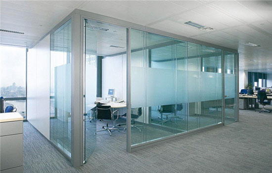 Aluminum glass door