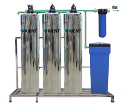 Stainless steel 3-column water filtration system