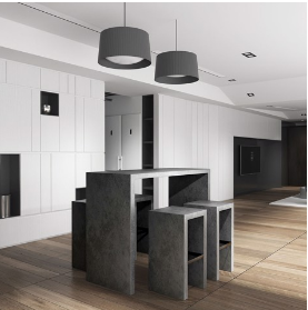 Fiber bar table and chair