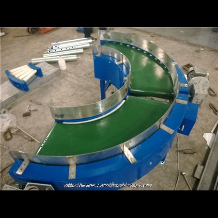 Curved belt conveyors